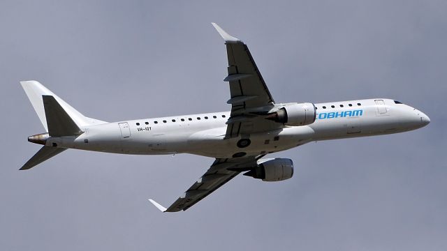 Embraer ERJ-190 (VH-IQY) - VH-IQY seen on climb out after taking off from runway 21 at Perth Airport {PER/YPPH}, operating "Jetex 752" to Murrin Murrin Airport {WUI/YMMI}.