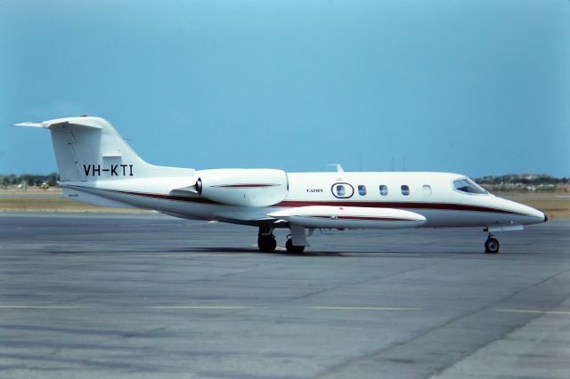 EUROPA AVIATION Europa (VH-KTI) - GATES LEARJET 35A - REG : VH-KTI (CN 35A/239) - WEST BEACH ADELAIDE SA. AUSTRALIA - YPAD (13/12/1979) 35MM SLIDE SCANNED AT 6400 DPI.