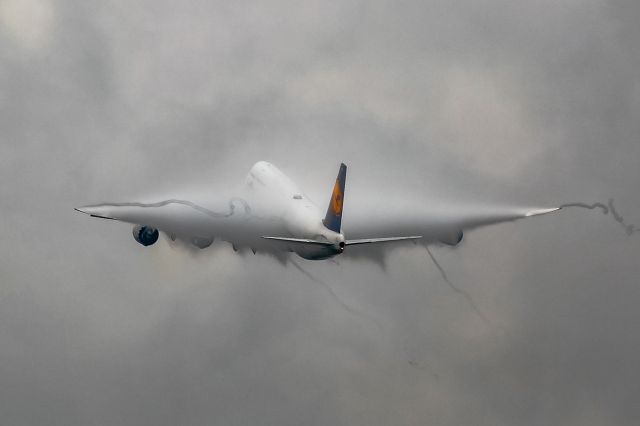 BOEING 747-8 (D-ABYD) - it's rain again in Frankfurt!