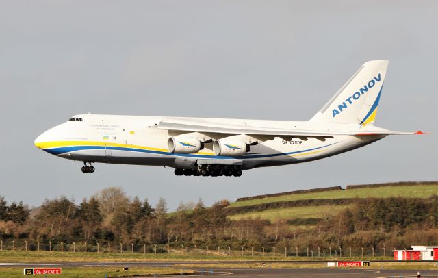 Antonov An-124 Ruslan (UR-82008) - adb an-124-100m ur-82008 landing at shannon from kiev 31/10/20.