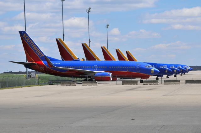 Boeing 737-700 (N790SW) - Some of the SWA Coronavirus Stored 737-700's at IND as seen on 04-10-20