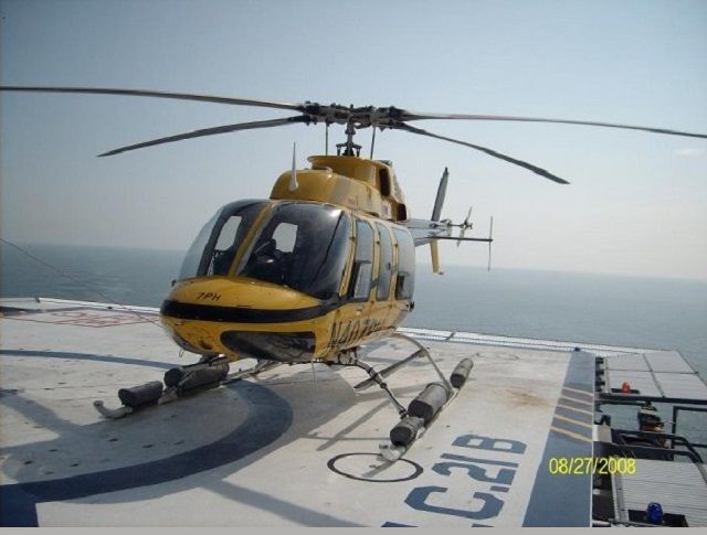 Bell 407 (N407PH) - Offshore, hard at work.  Mississippi Canyon 21.  