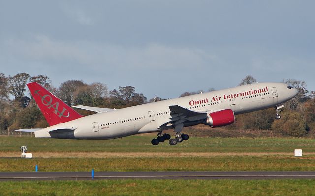 Boeing 777-200 (N846AX) - omni b777-2u8er n846ax dep shannon 27/10/18.