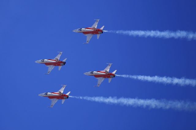 Northrop RF-5 Tigereye (J3084) - Northrop F-5E Tiger - Swiss Airforce - Patrouille Suisse at Axalp shooting range