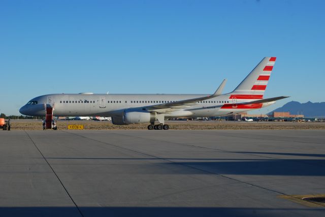 Boeing 757-200 (N204UW) - Ex American Airlines B-757.Came out of storage in Roswell New Mexico.Flew to KABQ for minor updates.Then flew on to Anchorage Alaska and then on to China for its new job.