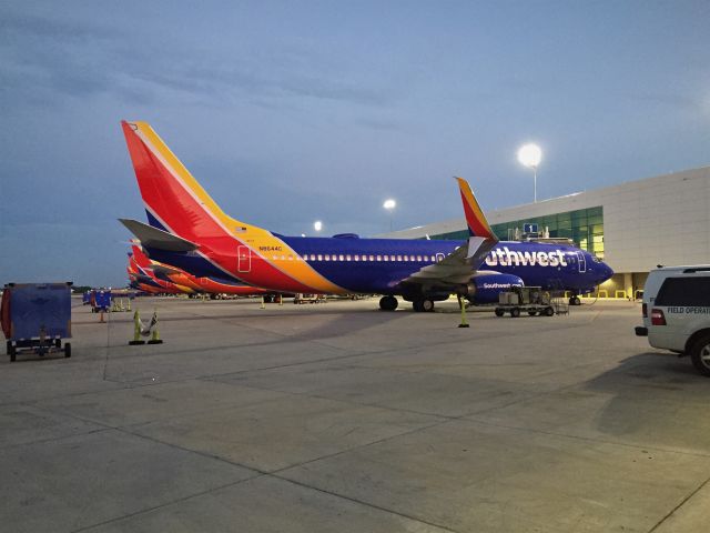 Boeing 737-800 (N8644C) - How was your morning? br /Overcast sunrise with scimitar winglets.