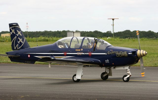 OGMA TB-30 Epsilon (F-SEXP) - Socata TB-30 Epsilon Cartouche Doré, Avord Air Base 702 (LFOA)  Air Show in june 2012