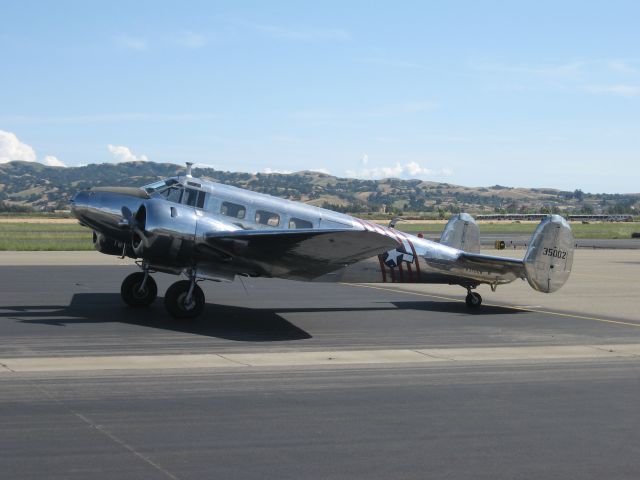 Beechcraft 18 (N3500B) - Beech 18 at Livermore, California, May 2006.