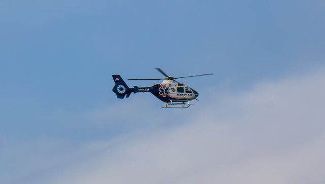 Eurocopter EC-635 (N586AM) - Air mercy prepping landing at UCI Medical.