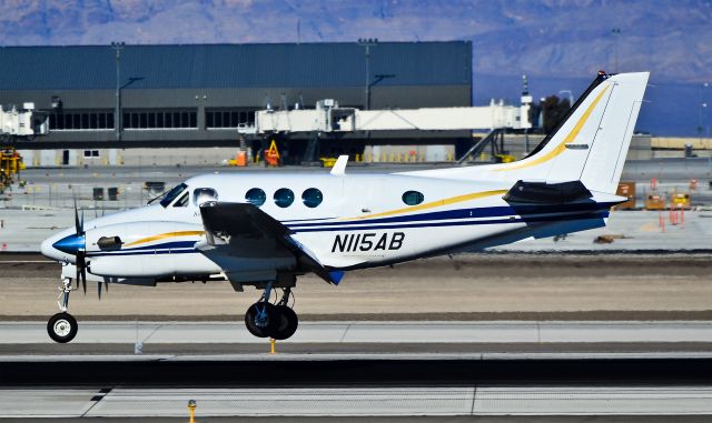 Beechcraft King Air 90 (N115AB) - N115AB 2001 Raytheon Aircraft Company C90A C/N LJ-1653  - Las Vegas - McCarran International (LAS / KLAS) USA - Nevada, December 22, 2011 Photo: Tomás Del Coro