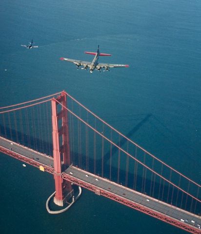 Boeing B-17 Flying Fortress — - Over Golden Gate Bridge 1995