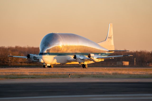 N941NA — - NASA's infamous Super Guppy rumbles down RWY35L at golden hour for a night proficiency flight for its crew in December 2022.