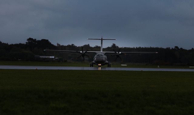 ATR ATR-72 (ZK-MVA) - ATR 72-600 arrives Invercargill New Zealand from Christchurch. 9th May 2014