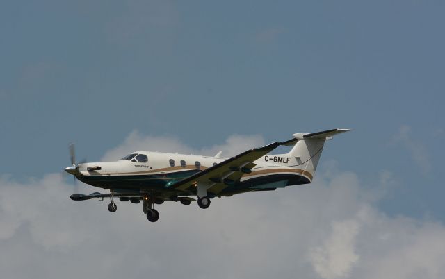 Pilatus PC-12 (C-GMLF) - On final to 24R in CYHU