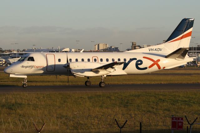 Saab 340 (VH-KDV) - taken from "Sheps Mound" viewing area on 9 August 2019