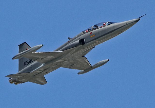 Northrop T-38 Talon (N586PC) - The F5B - taking off from the Van Nuys Airport.