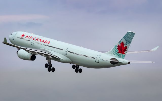 Airbus A330-300 (C-GFAJ) - An Air Canada A330-300 blasting out of Montreal for Los Angeles.