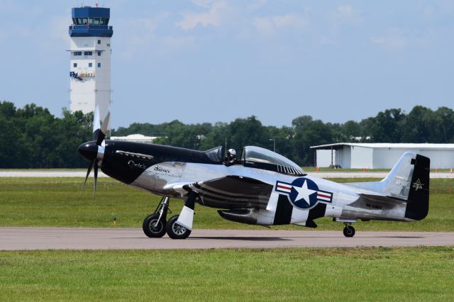 North American P-51 Mustang (4511439) - Taxiing after demo flight Sun'nFun 2019 6APR19