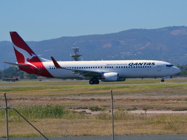 Boeing 737-800 (VH-VZB) - On taxi-way heading for take off on runway 05. Thursday 12th April 2012.