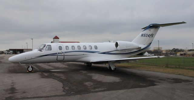 Cessna Citation CJ1 (N504PS) - A Cessna Citation Jet CJ3+ on the ramp under overcast skies at Pryor Field Regional Airport, Decatur, AL - February 22, 2017.