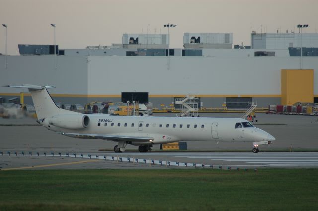 N8384DA — - A early morning taxie for 36R onto the runway in front of the DHL Ramp