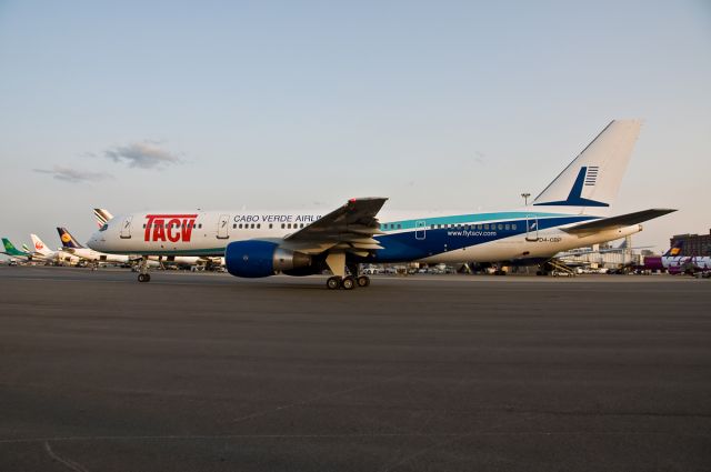 Boeing 757-200 (D4-CBP) - International Flag carrier line up @ KBOS Logan ! 04/21/2015