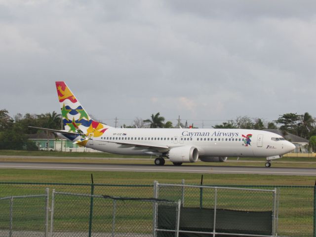 VP-CIZ — - Catching one of CAL’s max 8 aircraft leaving grand cayman!