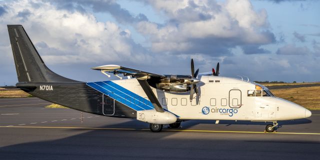 N701A — - About to taxi for departure to Europe, this Skyvan was next to us on the ramp