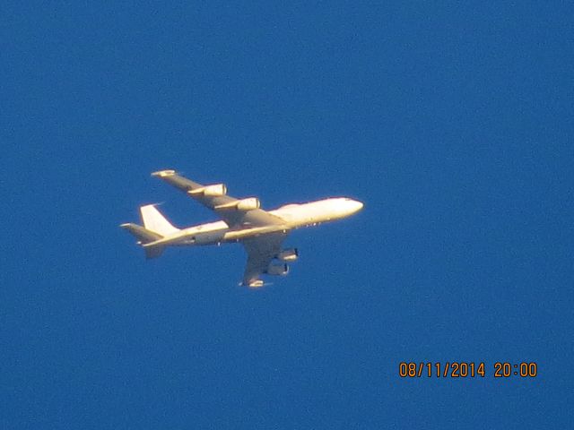 Boeing E-6 Mercury (16-3918) - E-6 getting some flying time in over Baxter Springs Ks (78KS) heading back to Tinker AFB.