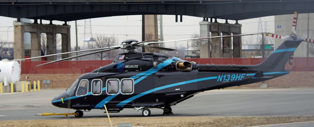 BELL-AGUSTA AB-139 (N139HF) - HHI HELIPORT-KEARNY, NEW JERSEY, USA-FEBRUARY 20, 2023: Seen by RF, at approximately 1102 hours, was this Bell-Agusta 139.