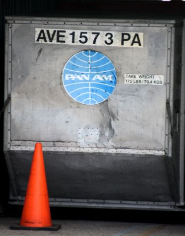 KLAX — - Nearly some 22 years after PA #103 was lost (Dec 21, 1988), this baggage container was seen recently at KLAX, behind the FLIGHT PATH MUSEUM located on the Southside of the airport