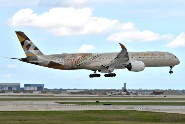 Airbus A350-900 (A6-XWB) - 10-C 09-06-22. First Pic of this tail # on the data-base.