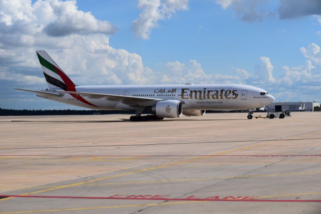 Boeing 777-200 (A6-EWG) - C/N 35578 Aircraft being towed for maintenance 16OCT17