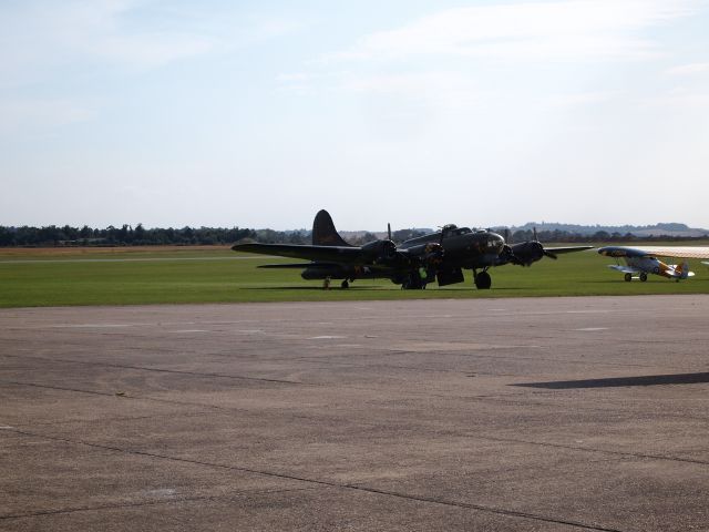 Boeing B-17 Flying Fortress (12-4485) - Warming up to go to an  airshow in Birmingham. Sorry reg is N4485US