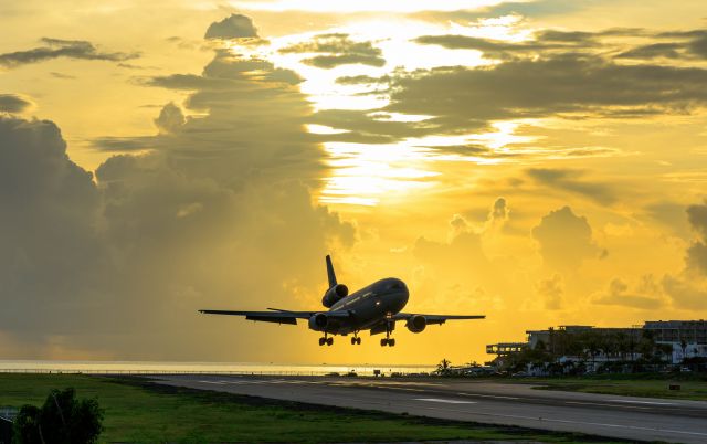 McDonnell Douglas DC-10 (T264) - Koninklijke Marine Royal Netherlands AirForce K-DC10 Call sign NAF40 seen landing at TNCM St Maarten at sunset with some extra troops from the 21 Raiding Squadron and supplies on board for our region. 07/09/2019