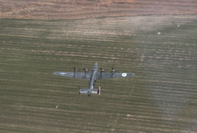 NX224J — - The Collings Foundations B-24J "Witchcraft"enroute from KFNL to KEAR July 17, 2017. Taken from the nose of B-25 "Tondelayo".