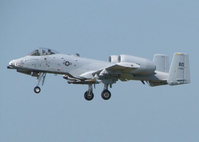 Fairchild-Republic Thunderbolt 2 (78-0582) - A-10 from Barksdale Air Force Base doing touch and goes on 14 at the Shreveport Regional airport.