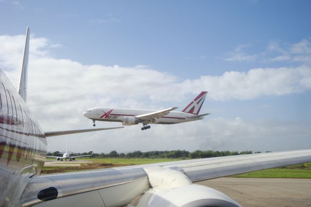 — — - Caribbean Airlines ‎9Y-POS, United 737 & ABX 767