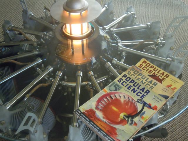 — — - Radial Engine Coffee table by Gary Gobel