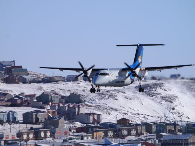 de Havilland Dash 8-100 (C-GXCN) - Canadian North Dash 8, arriving at Iqaluit airport.