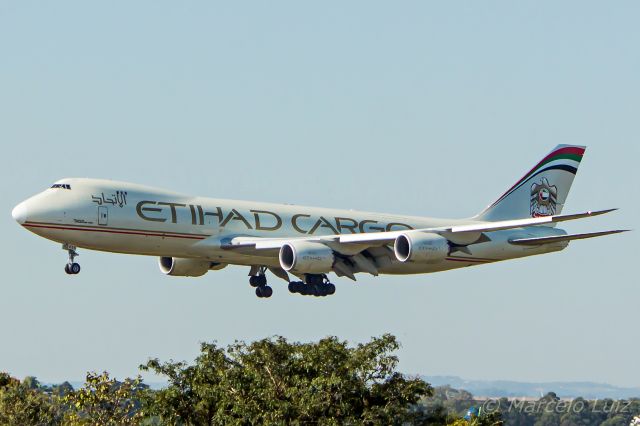 BOEING 747-8 (N855GT) - Etihad Cargo (Operated by Atlas Air) - Boeing 747-87U(F)br /Registration: N855GTbr /br /Miami (MIA) / Campinas (VCP)br /br /Foto tirada em: 18/06/2016br /Fotografia: Marcelo Luiz 