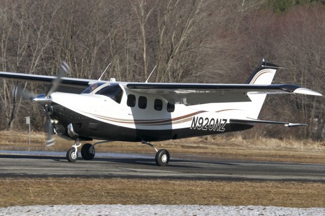 Cessna P210 (turbine) (N920NZ) - Brand new Cessna Silver Eagle at Minute Man Air Field (6B6).