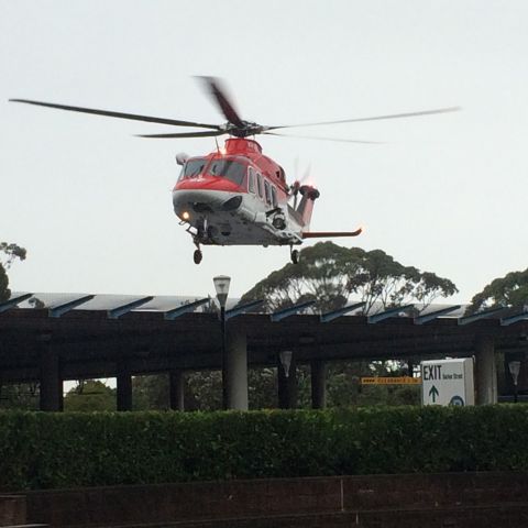 BELL-AGUSTA AB-139 (VH-SYJ) - Prince of Wales Hospital Sydney heli pad.