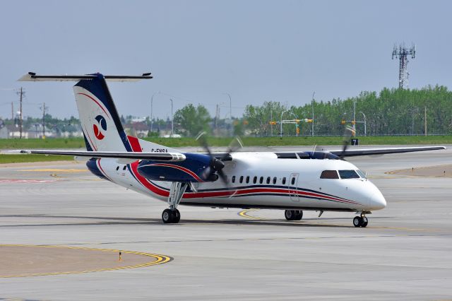 de Havilland Dash 8-300 (C-FNSA) - Sunwest Aviation De Havilland Canada Dash 8-300 arriving at YYC on June 2.