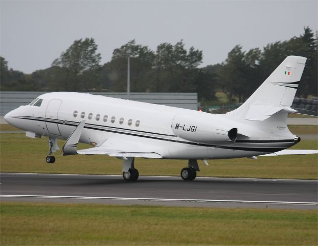 M-LJGI — - Departing Dublin, Ireland.  This is a locally based Dassault Falcon 2000LX