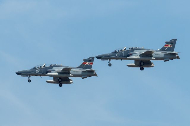 Boeing Goshawk (A2702) - BAE Systems Hawk 127 cn DT002, RAF serial ZJ6632. RAAF serial A27-02, and A27-03, 79 Sqn patch on the tail. RAAF PEA