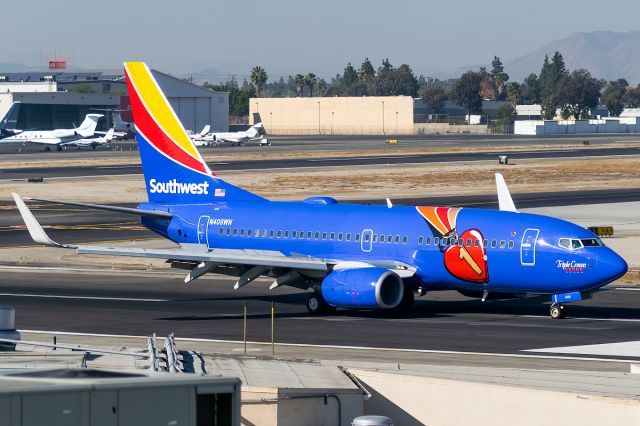 Boeing 737-700 (N409WN) - Triple Crown arriving after a quick flight from Phoenix