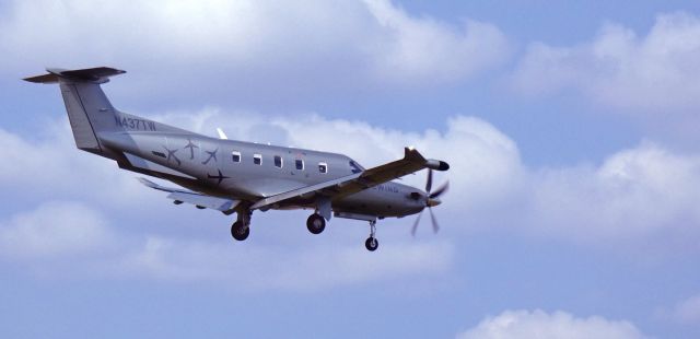Pilatus PC-12 (N437TW) - About to touch down is this brand new Tradewind Aviation Pilatus PC-12 NGX in the Summer of 2024.