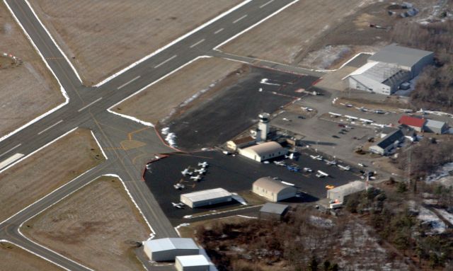 — — - Hanscom from the air