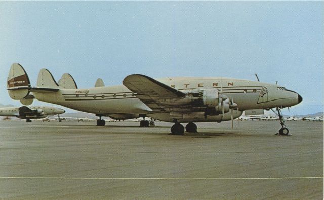 Lockheed EC-121 Constellation (N86525) - scanned from postcardbr /western L749A